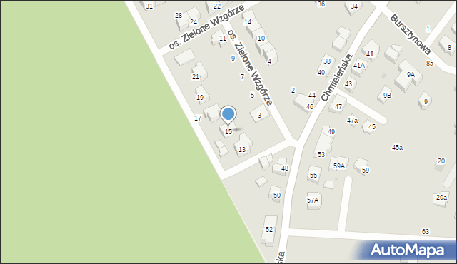 Kartuzy, Osiedle Zielone Wzgórze, 15, mapa Kartuzy