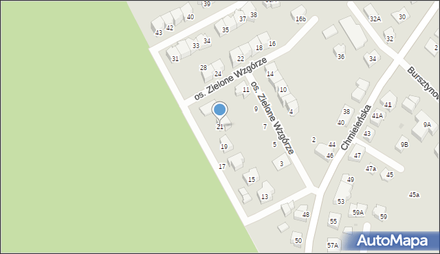 Kartuzy, Osiedle Zielone Wzgórze, 21, mapa Kartuzy