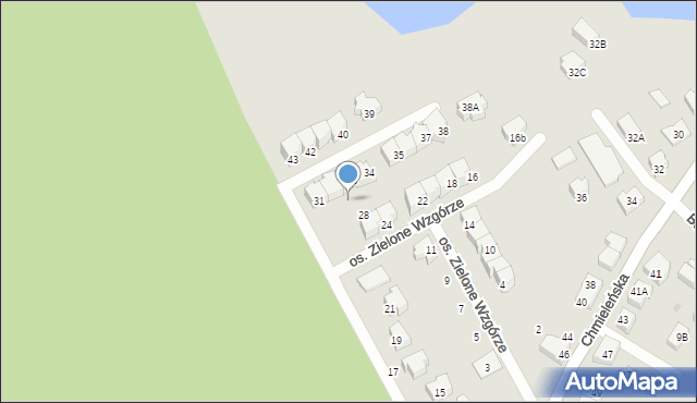 Kartuzy, Osiedle Zielone Wzgórze, 30, mapa Kartuzy