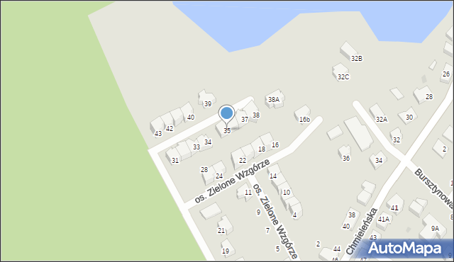 Kartuzy, Osiedle Zielone Wzgórze, 35, mapa Kartuzy