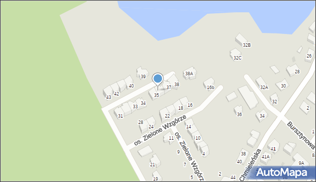 Kartuzy, Osiedle Zielone Wzgórze, 36, mapa Kartuzy