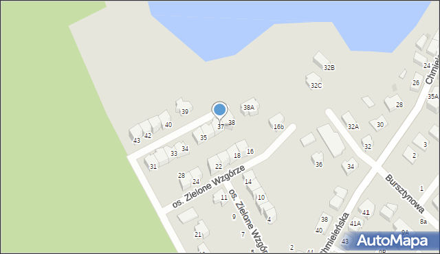 Kartuzy, Osiedle Zielone Wzgórze, 37, mapa Kartuzy