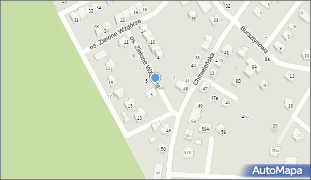 Kartuzy, Osiedle Zielone Wzgórze, 3b, mapa Kartuzy