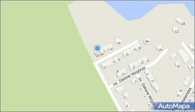 Kartuzy, Osiedle Zielone Wzgórze, 43, mapa Kartuzy