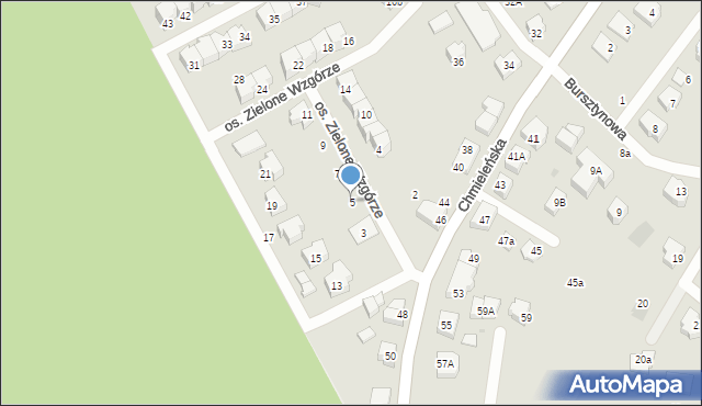 Kartuzy, Osiedle Zielone Wzgórze, 5, mapa Kartuzy