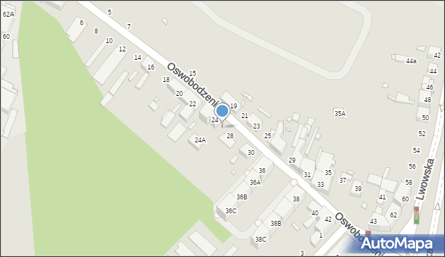 Katowice, Oswobodzenia, 26, mapa Katowic