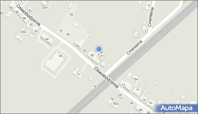 Katowice, Oswobodzenia, 69, mapa Katowic