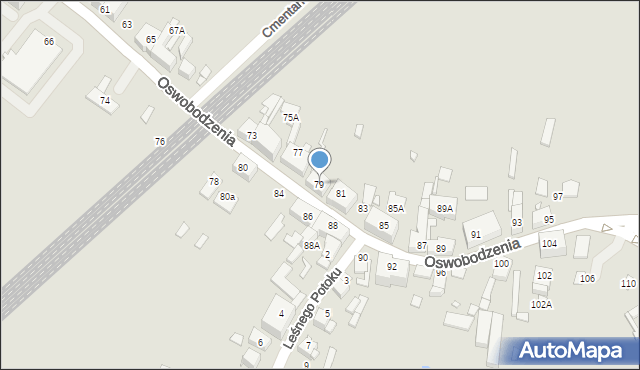 Katowice, Oswobodzenia, 79, mapa Katowic