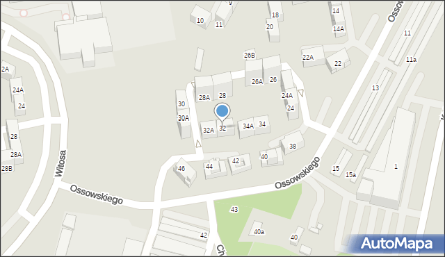 Katowice, Ossowskiego Michała, 32, mapa Katowic