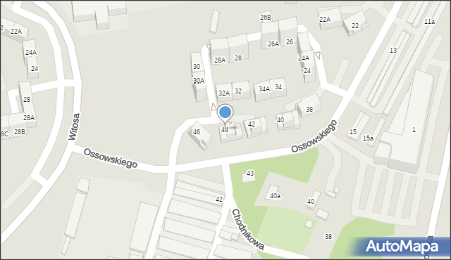 Katowice, Ossowskiego Michała, 44, mapa Katowic