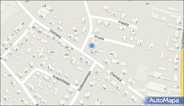 Kępno, Osińska, 4, mapa Kępno