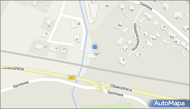 Kępno, Osińska, 71a, mapa Kępno