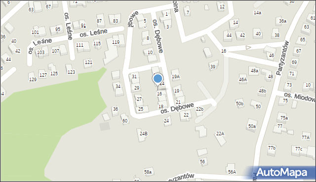 Kęty, Osiedle Dębowe, 15, mapa Kęty