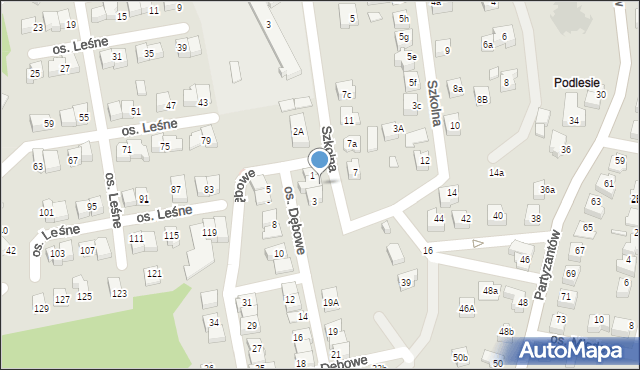 Kęty, Osiedle Dębowe, 2, mapa Kęty