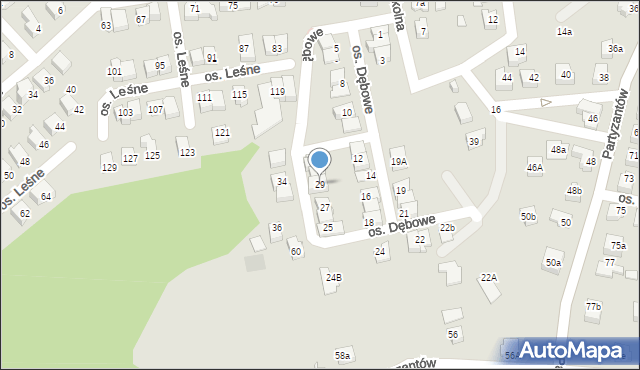 Kęty, Osiedle Dębowe, 29, mapa Kęty