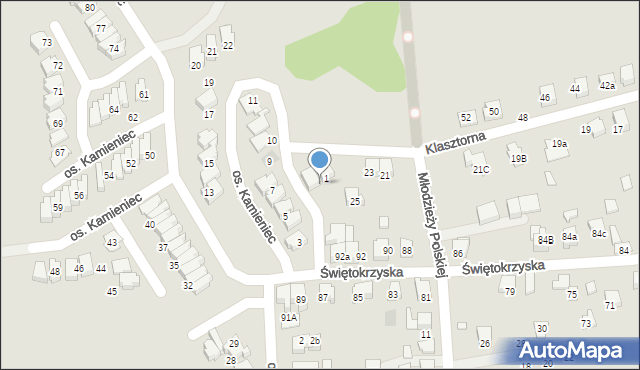 Kęty, Osiedle Kamieniec, 2, mapa Kęty