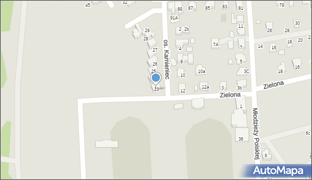 Kęty, Osiedle Kamieniec, 23, mapa Kęty