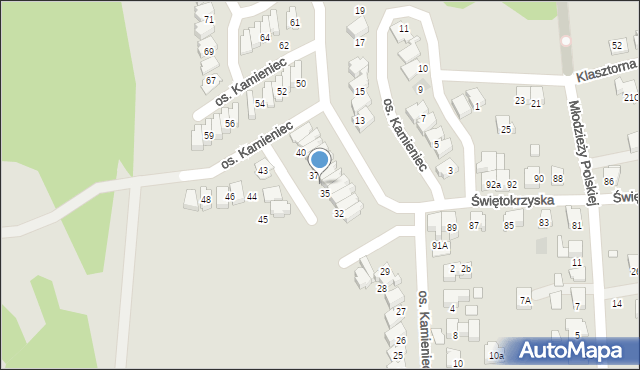 Kęty, Osiedle Kamieniec, 36, mapa Kęty