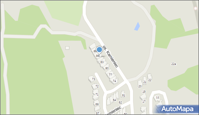 Kęty, Osiedle Kamieniec, 85, mapa Kęty