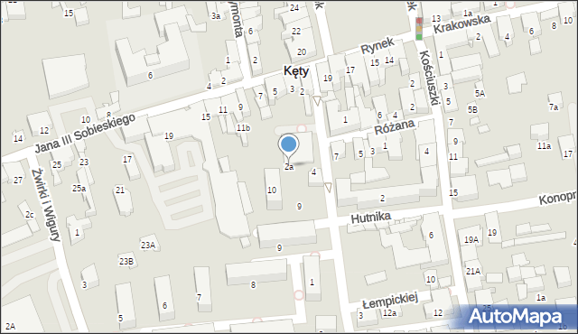 Kęty, Osiedle Królickiego Stanisława, płk., 2a, mapa Kęty