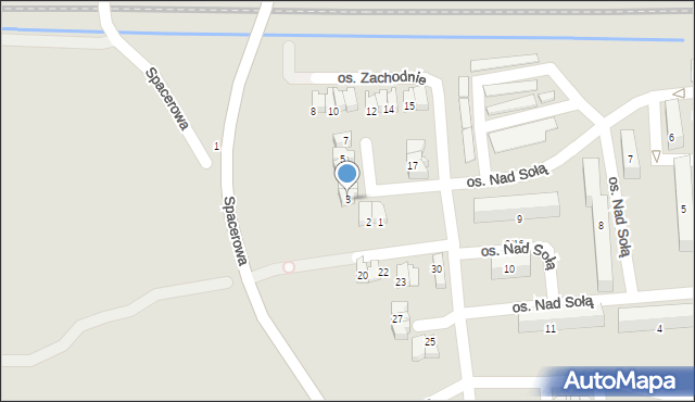 Kęty, Osiedle Zachodnie, 3, mapa Kęty