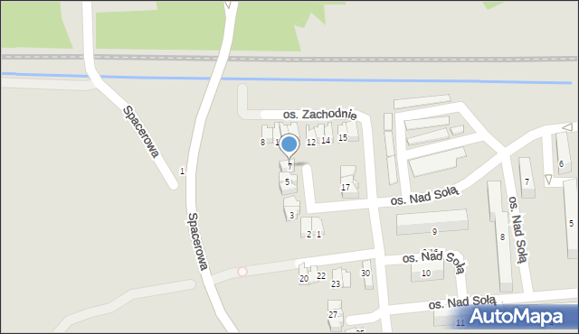 Kęty, Osiedle Zachodnie, 7, mapa Kęty