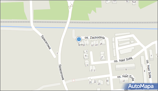 Kęty, Osiedle Zachodnie, 8, mapa Kęty