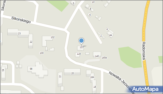 Kielce, Osiedle na Stoku, 113, mapa Kielc