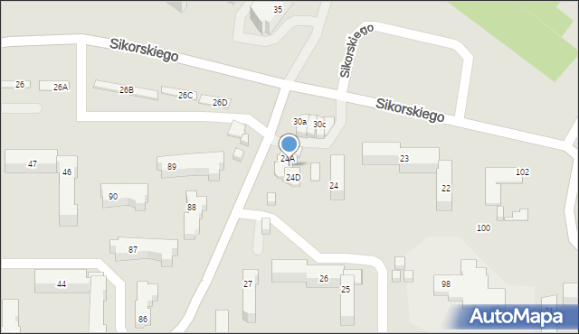 Kielce, Osiedle na Stoku, 24B, mapa Kielc
