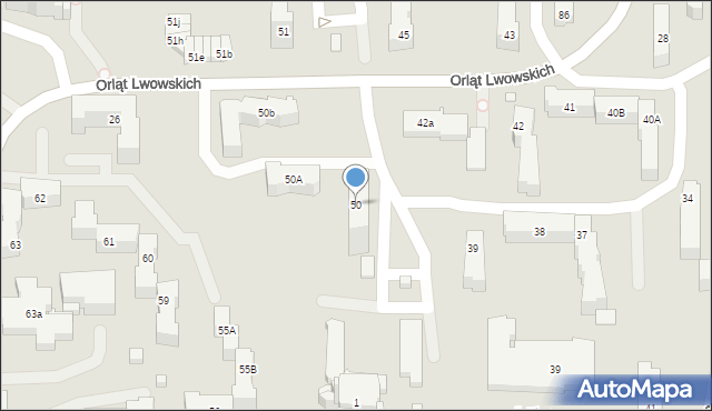 Kielce, Osiedle na Stoku, 50, mapa Kielc