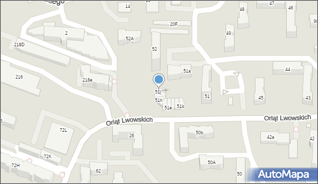Kielce, Osiedle na Stoku, 51j, mapa Kielc