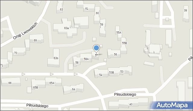 Kielce, Osiedle na Stoku, 57, mapa Kielc