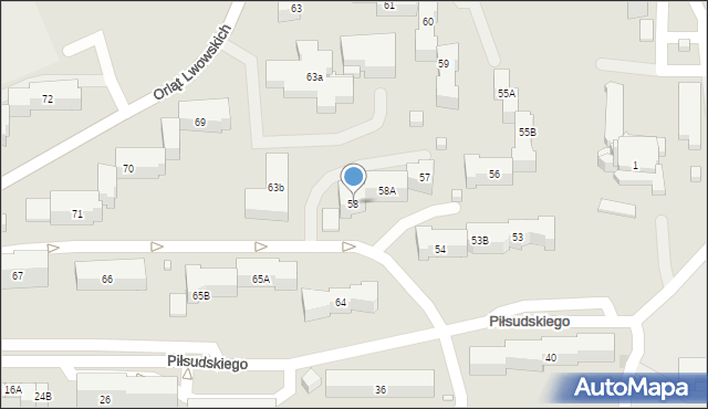 Kielce, Osiedle na Stoku, 58, mapa Kielc