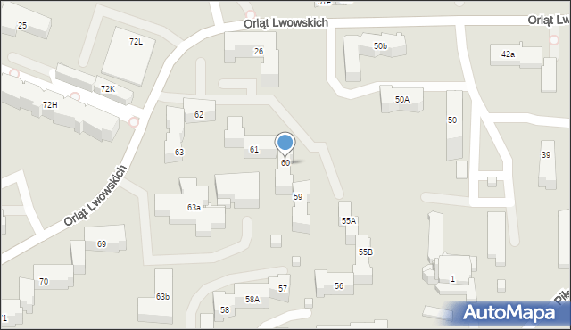 Kielce, Osiedle na Stoku, 60, mapa Kielc