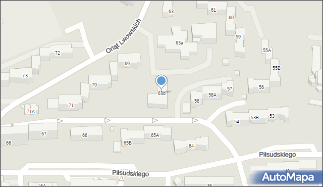 Kielce, Osiedle na Stoku, 63b, mapa Kielc