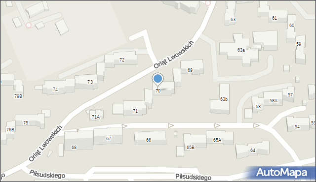 Kielce, Osiedle na Stoku, 70, mapa Kielc
