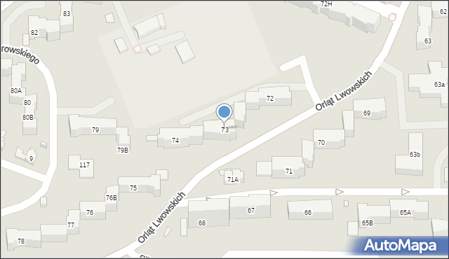 Kielce, Osiedle na Stoku, 73, mapa Kielc