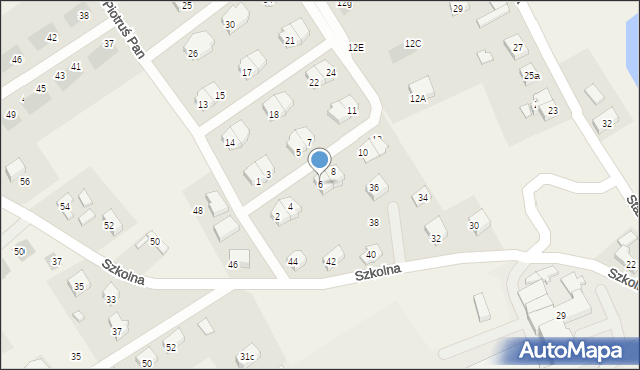 Kiełpino, Osiedle Piotruś Pan, 6, mapa Kiełpino