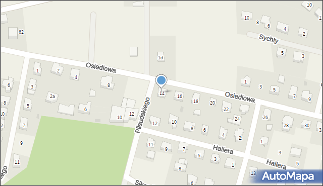 Kiełpino, Osiedlowa, 14, mapa Kiełpino