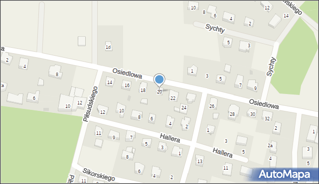 Kiełpino, Osiedlowa, 20, mapa Kiełpino