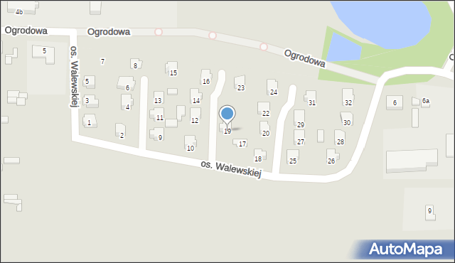 Kiernozia, Osiedle Walewskiej Marii, 19, mapa Kiernozia