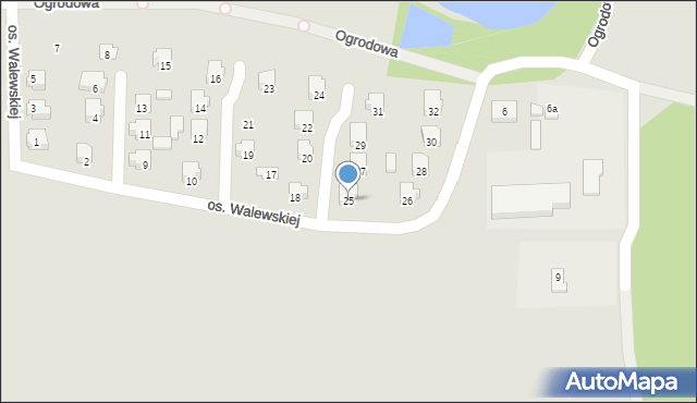 Kiernozia, Osiedle Walewskiej Marii, 25, mapa Kiernozia