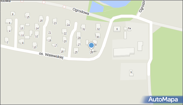 Kiernozia, Osiedle Walewskiej Marii, 26, mapa Kiernozia