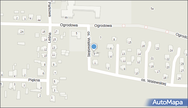 Kiernozia, Osiedle Walewskiej Marii, 3, mapa Kiernozia