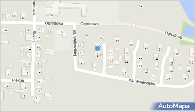 Kiernozia, Osiedle Walewskiej Marii, 4, mapa Kiernozia