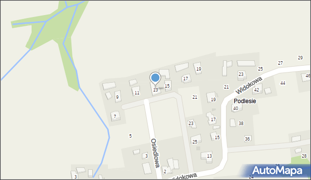 Kisielów, Osiedlowa, 13, mapa Kisielów