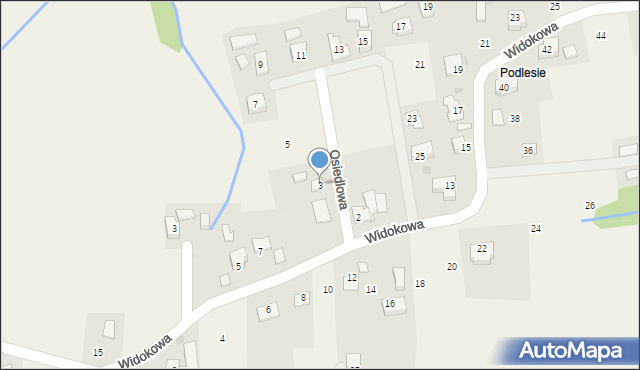 Kisielów, Osiedlowa, 3, mapa Kisielów