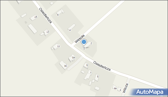 Kleszczów, Osiedleńcza, 2, mapa Kleszczów