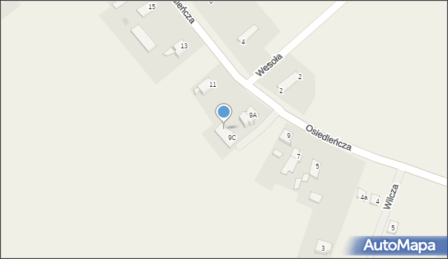 Kleszczów, Osiedleńcza, 9D, mapa Kleszczów
