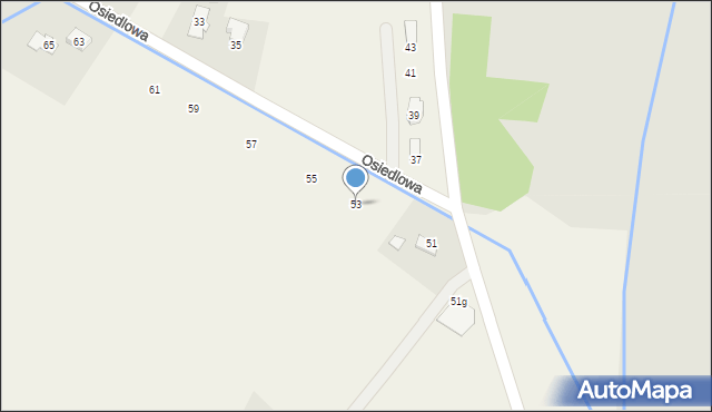 Klimkówka, Osiedlowa, 53, mapa Klimkówka